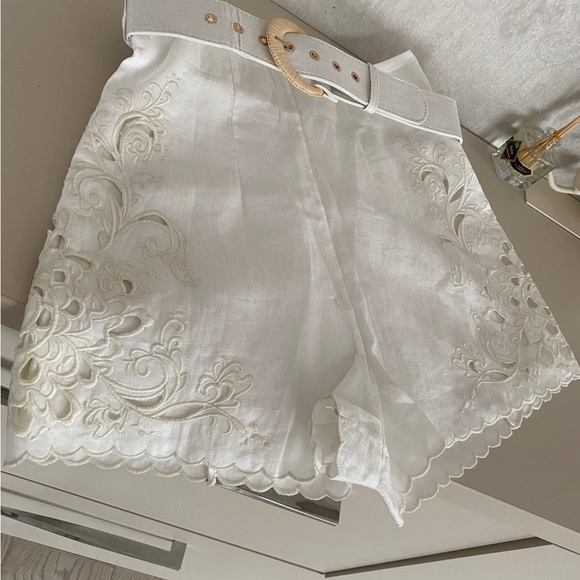 Zimmermann Cuff Belted Shorts size 0 - Picture 6 of 9